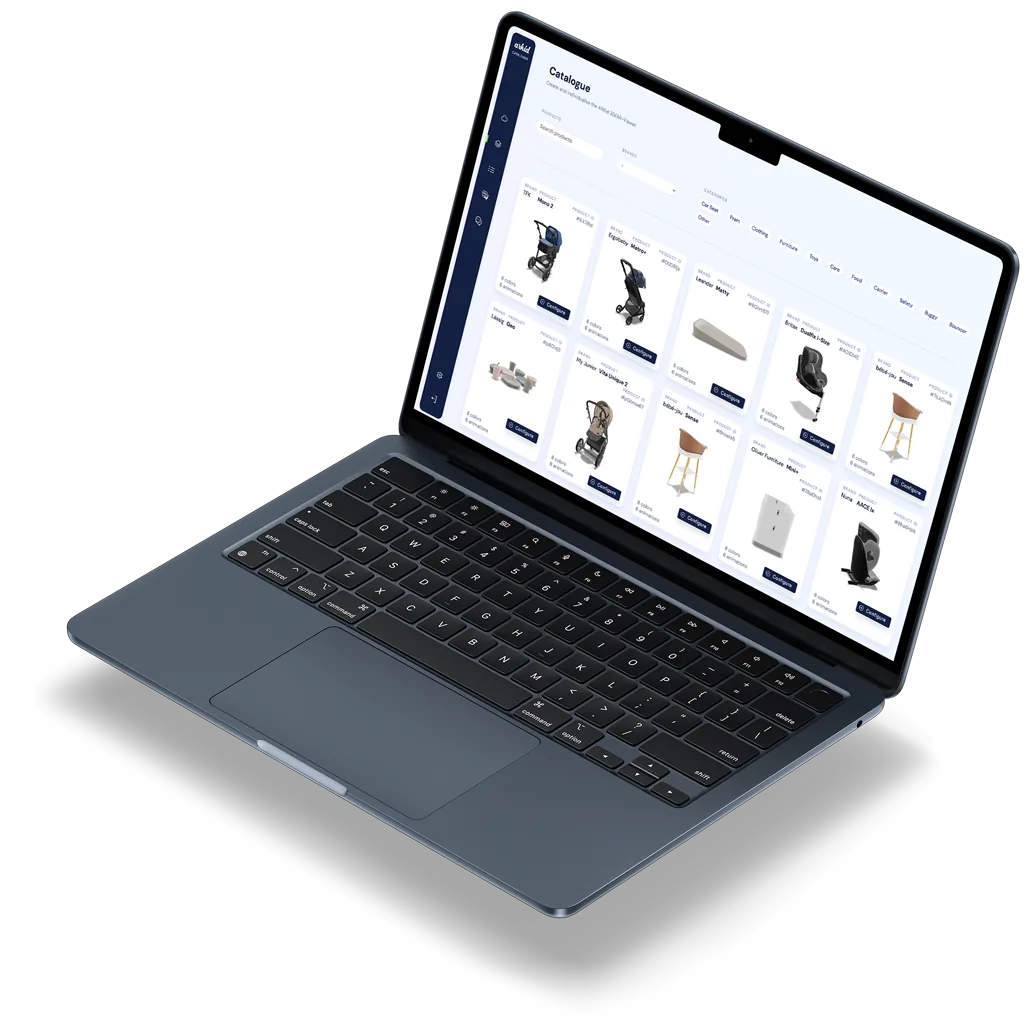ARkid Catalogue on a laptop